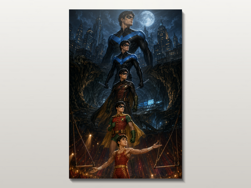 Batman Evolutions inspired canvas poster 03 clean wall art preview