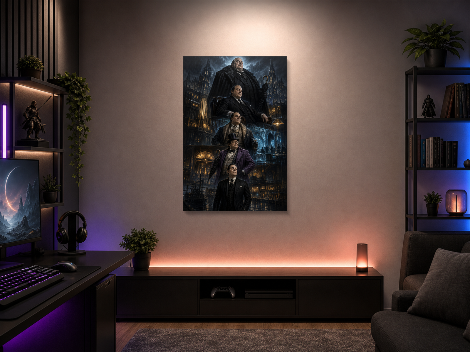 Batman Evolutions inspired canvas poster 04 room mockup