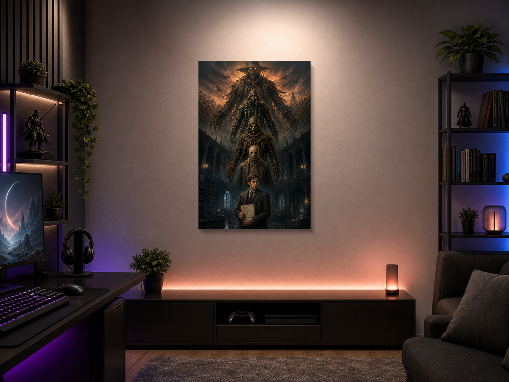 Batman Evolutions inspired canvas poster 05 room mockup