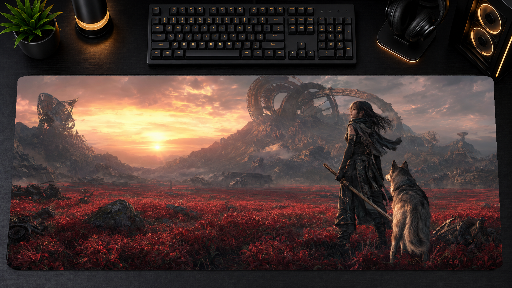 Beast of Reincarnation inspired XXL gaming mouse pad 01 Non-LED version, 3 mm thick