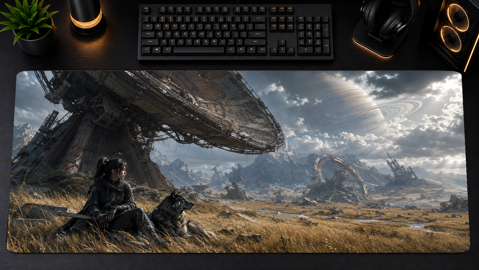 Beast of Reincarnation inspired XXL gaming mouse pad 08 Non-LED version, 3 mm thick