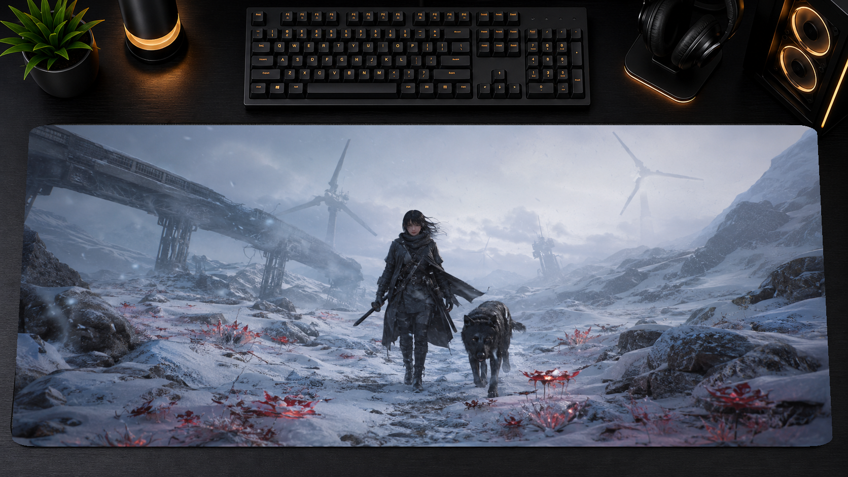 Beast of Reincarnation inspired XXL gaming mouse pad 09 Non-LED version, 3 mm thick