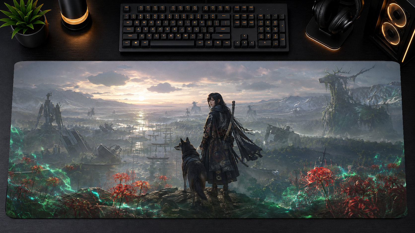 Beast of Reincarnation inspired XXL gaming mouse pad 10 Non-LED version, 3 mm thick
