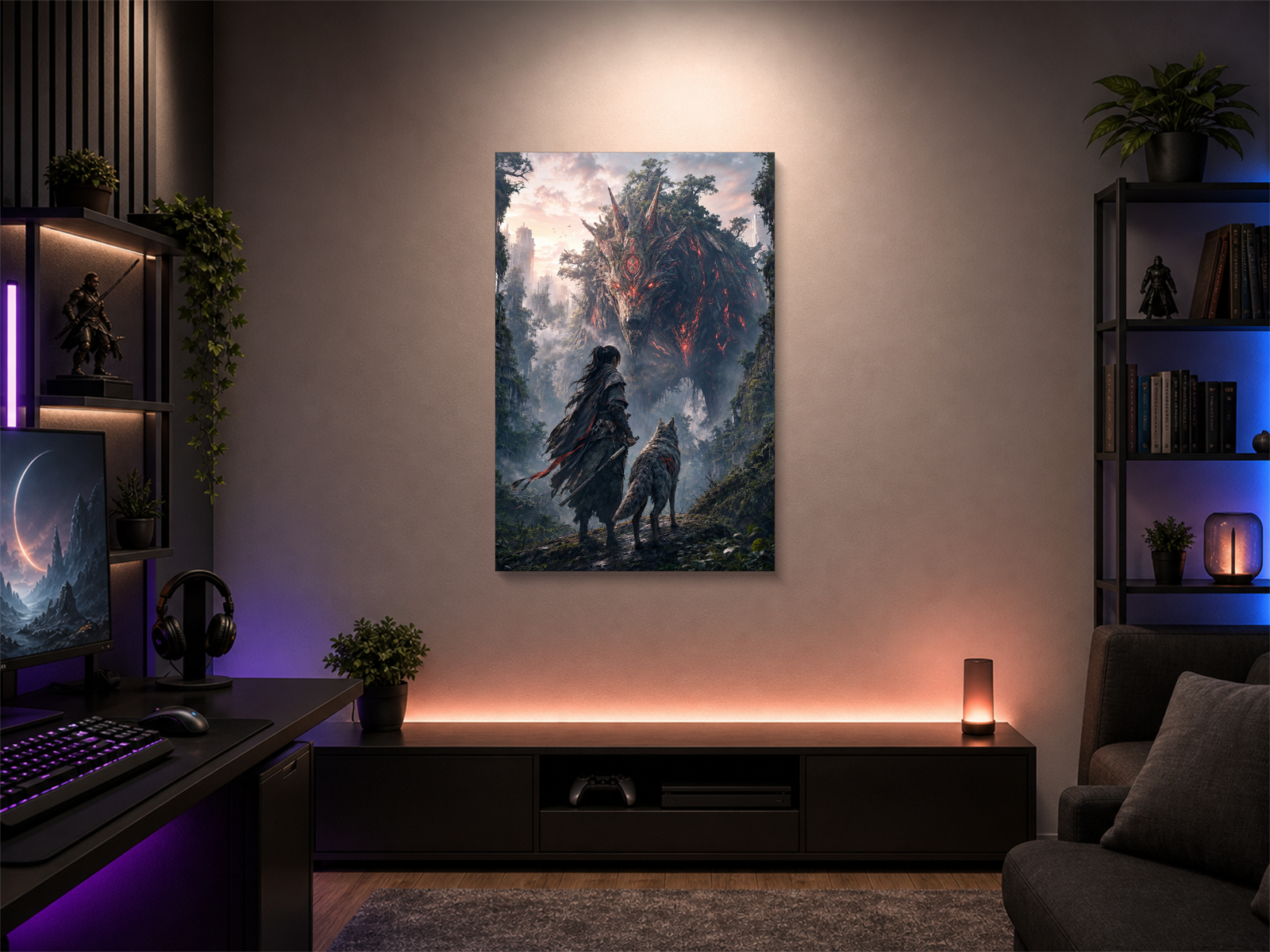 Beast of Reincarnation inspired canvas poster room mockup 01