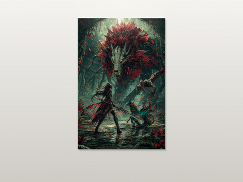 Beast of Reincarnation inspired canvas poster artwork 02