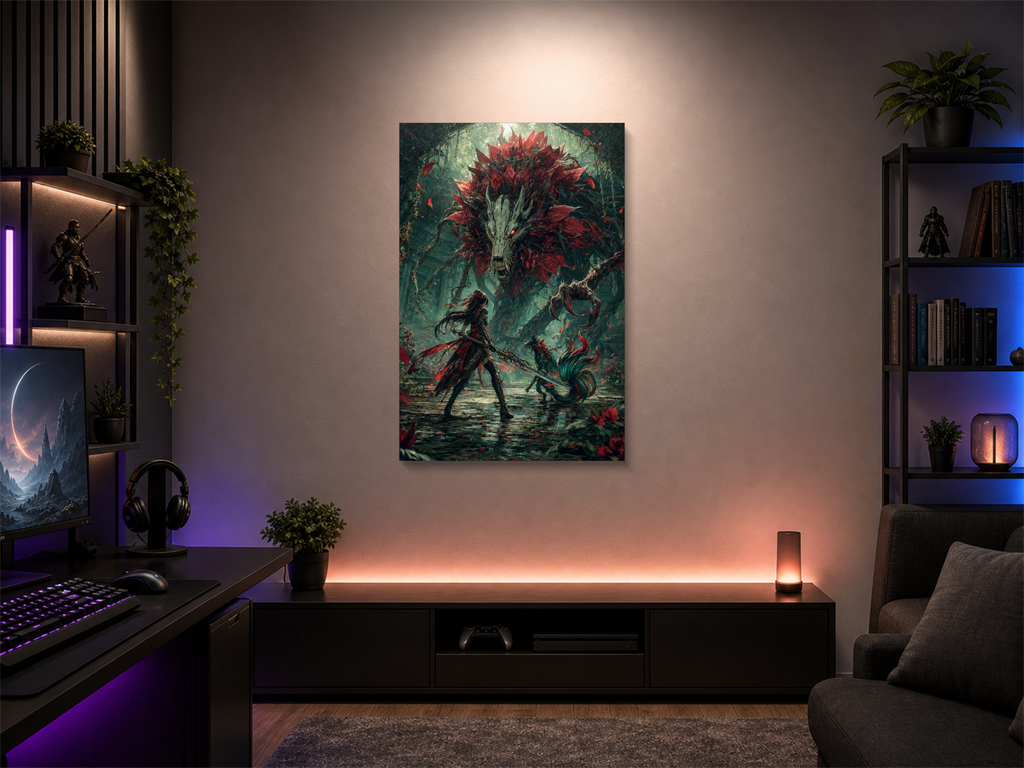 Beast of Reincarnation inspired canvas poster room mockup 02