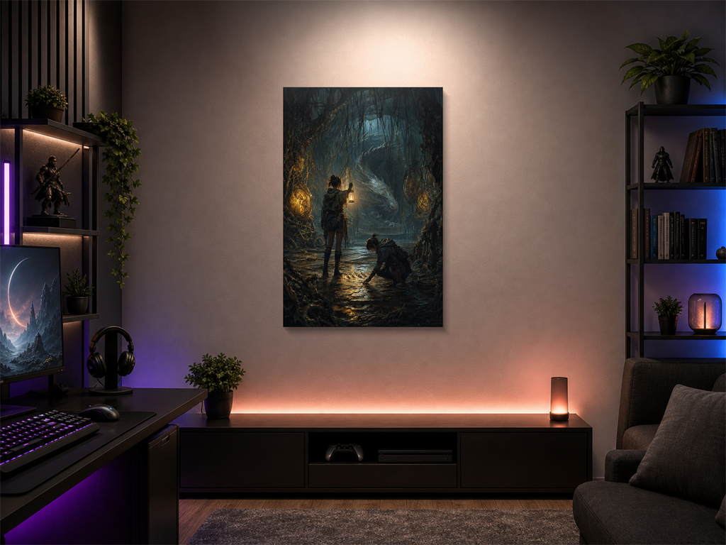 Beast of Reincarnation inspired canvas poster room mockup 04