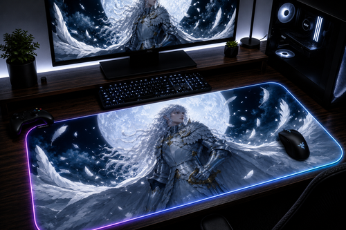 Berserk inspired XXL gaming mouse pad 02 LED version