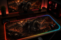 Berserk inspired XXL gaming mouse pad 03 LED version