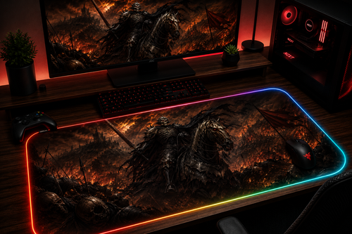 Berserk inspired XXL gaming mouse pad 03 LED version
