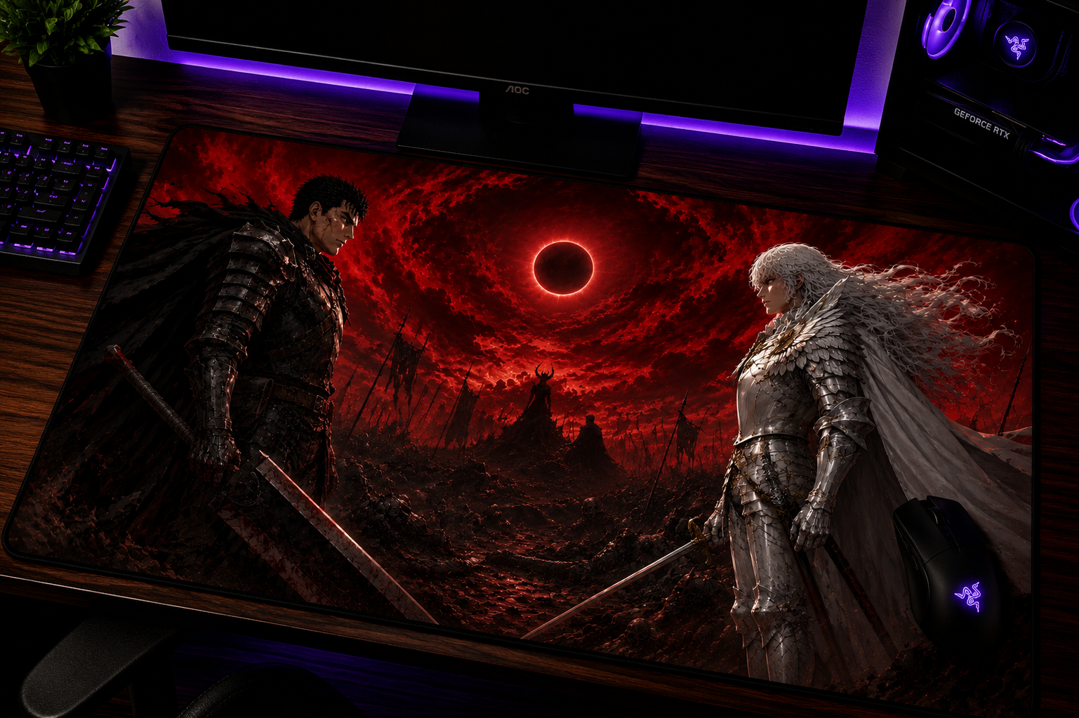 Berserk inspired XXL gaming mouse pad 04 Non-LED version