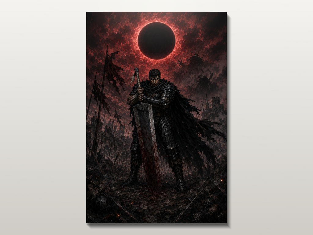 Berserk inspired canvas poster 01 close wall preview