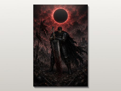 Berserk inspired canvas poster 01 close wall preview