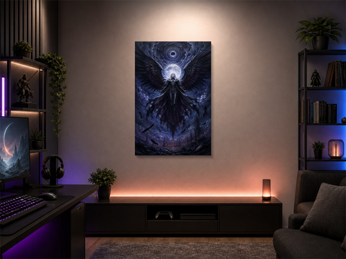 Berserk inspired canvas poster 02 room mockup