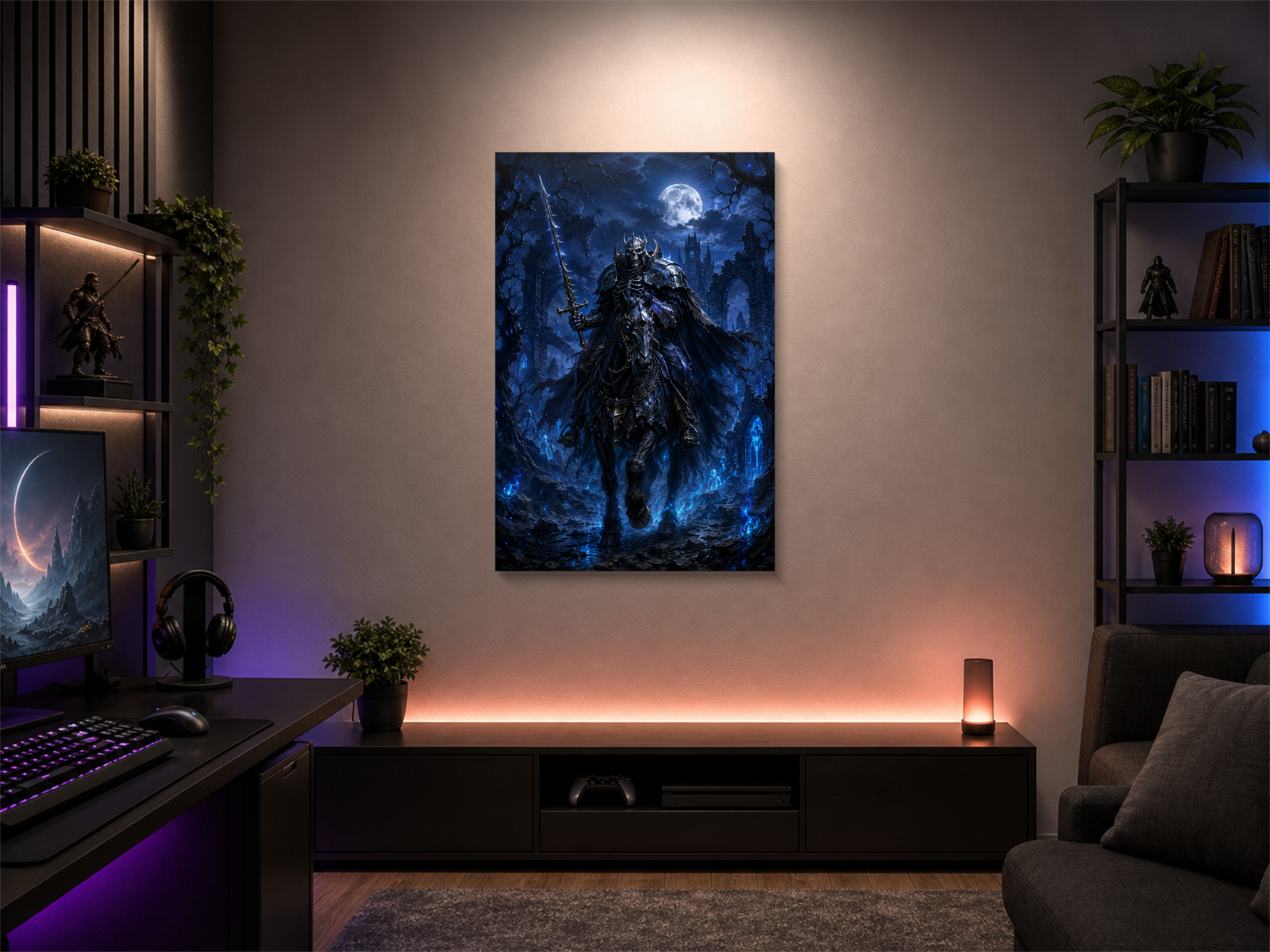 Berserk inspired canvas poster 03 room mockup