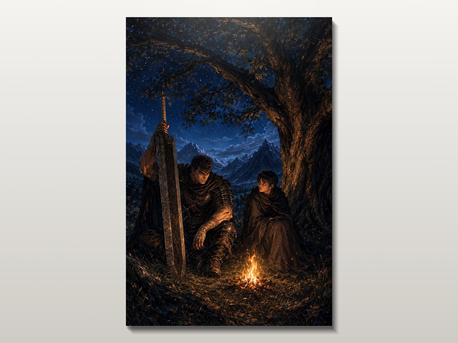 Berserk inspired canvas poster 04 close wall preview