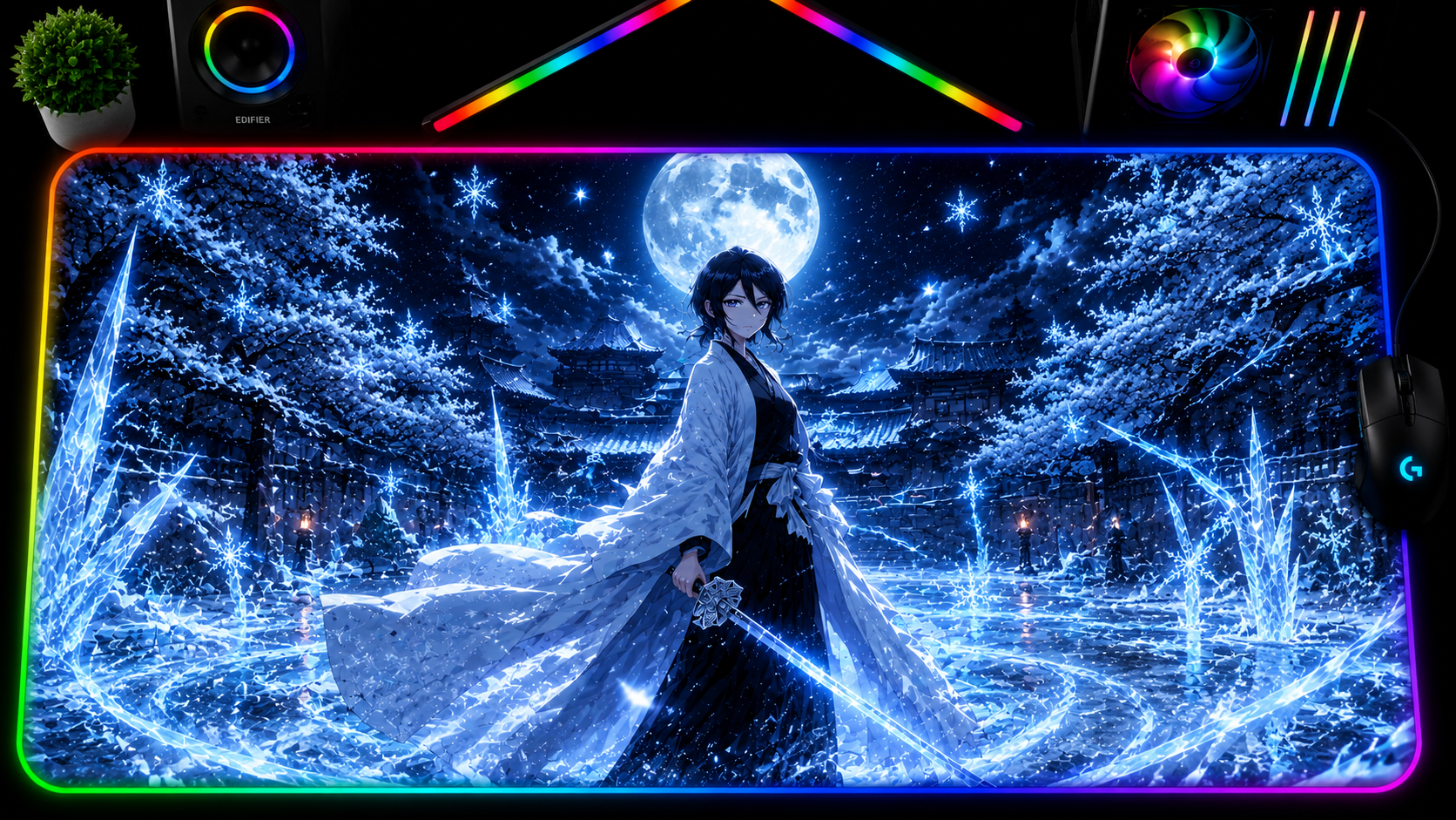 Bleach inspired XXL RGB LED gaming mouse pad 03, 3 mm thick