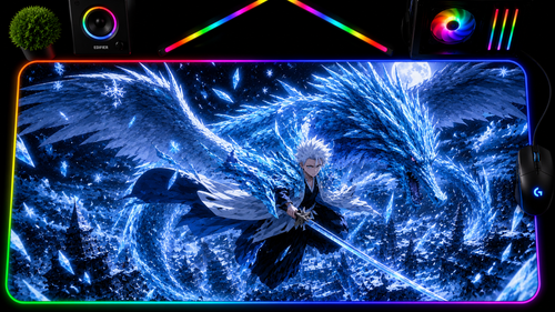 Bleach inspired XXL RGB LED gaming mouse pad 06, 3 mm thick
