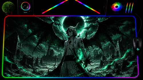 Bleach inspired XXL RGB LED gaming mouse pad 07, 3 mm thick
