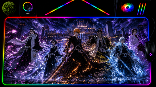 Bleach inspired XXL RGB LED gaming mouse pad 10, 3 mm thick