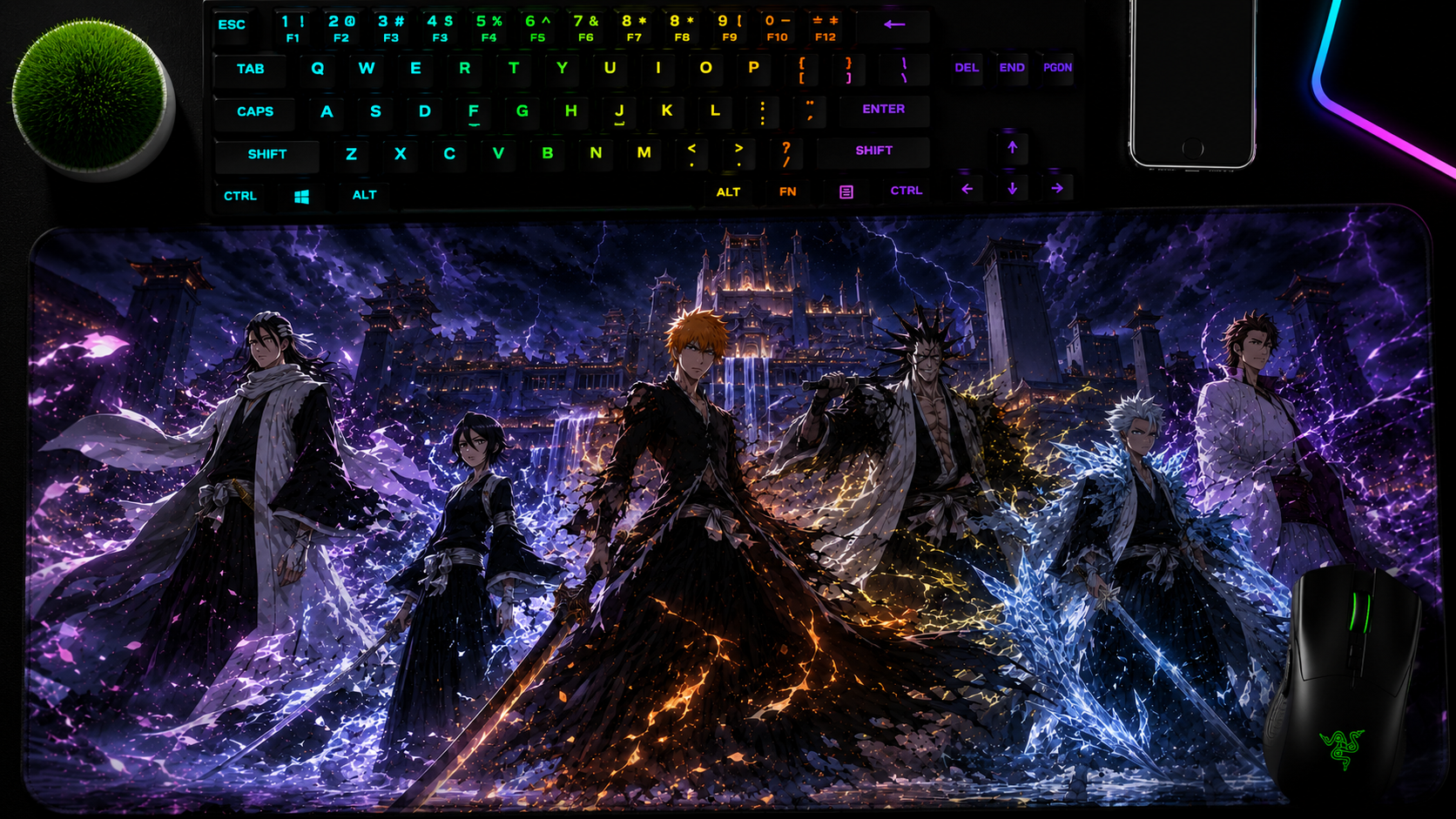 Bleach inspired XXL gaming mouse pad 10 Non-LED version, 3 mm thick