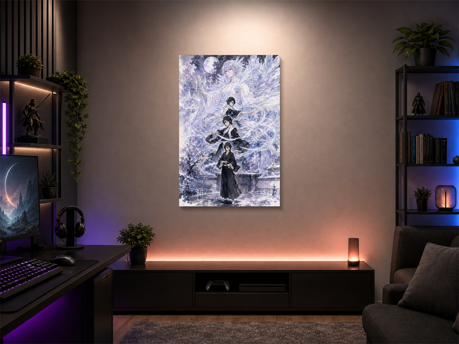 Bleach Evolutions inspired canvas poster 01 room mockup