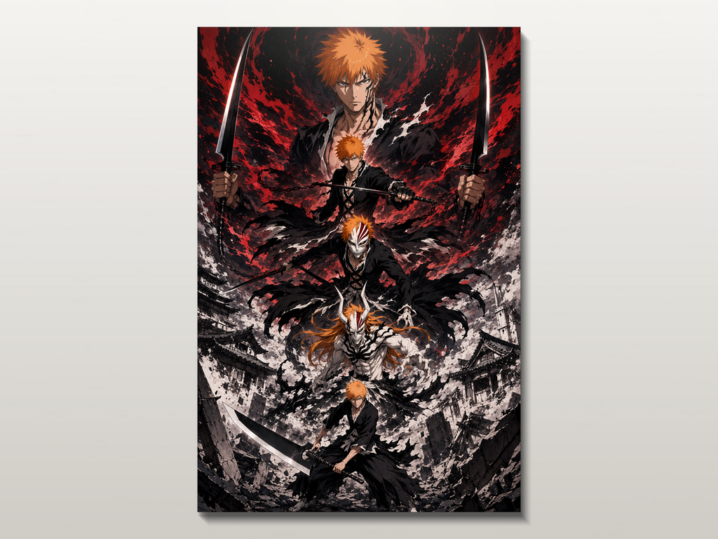 Bleach Evolutions inspired canvas poster 02 clean wall art preview