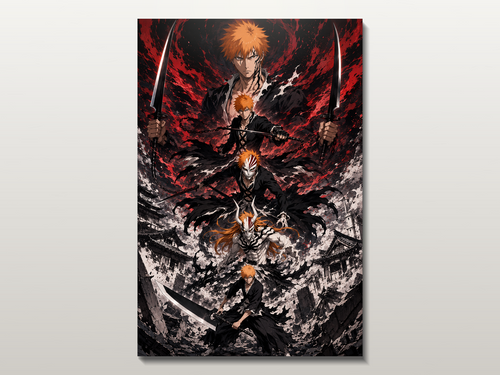 Bleach Evolutions inspired canvas poster 02 clean wall art preview
