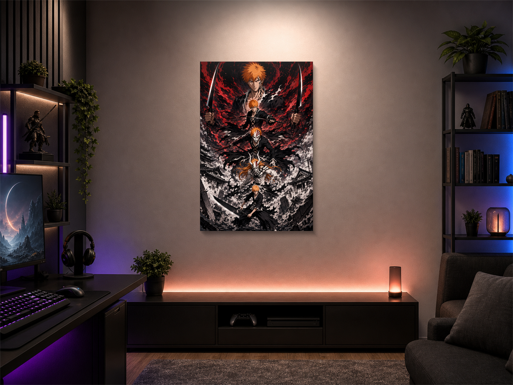 Bleach Evolutions inspired canvas poster 02 room mockup