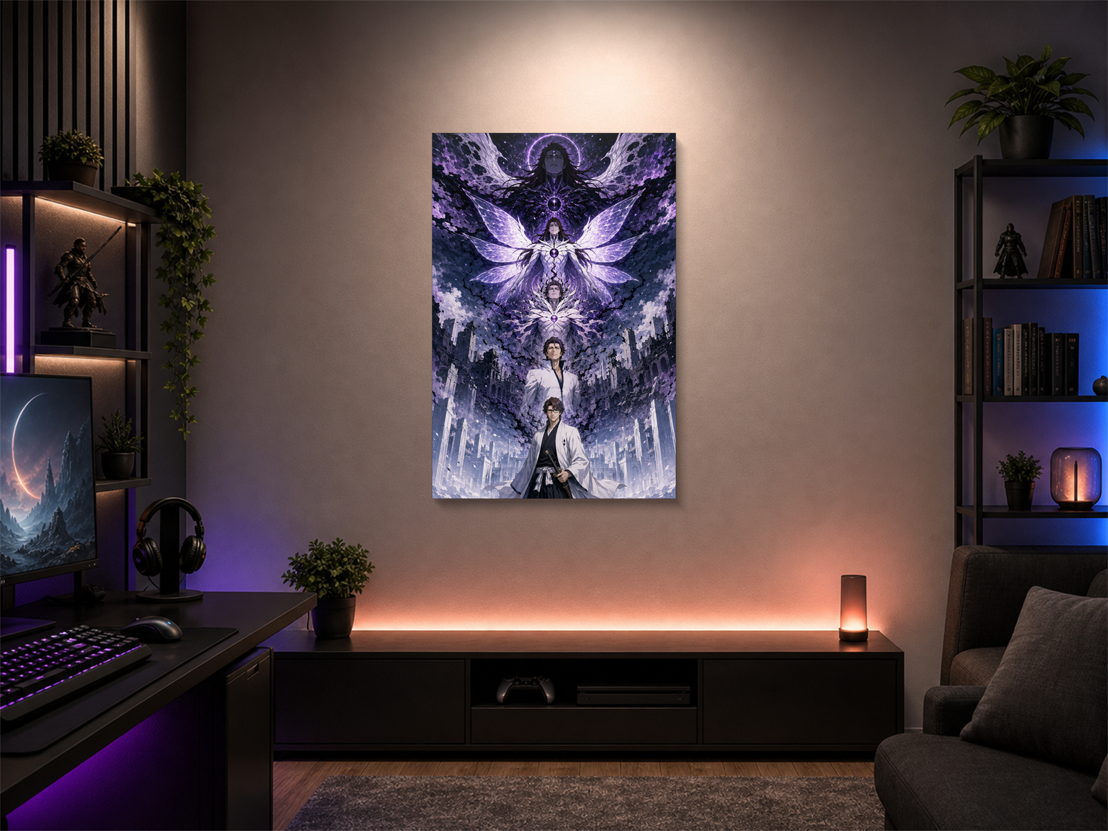 Bleach Evolutions inspired canvas poster 04 room mockup