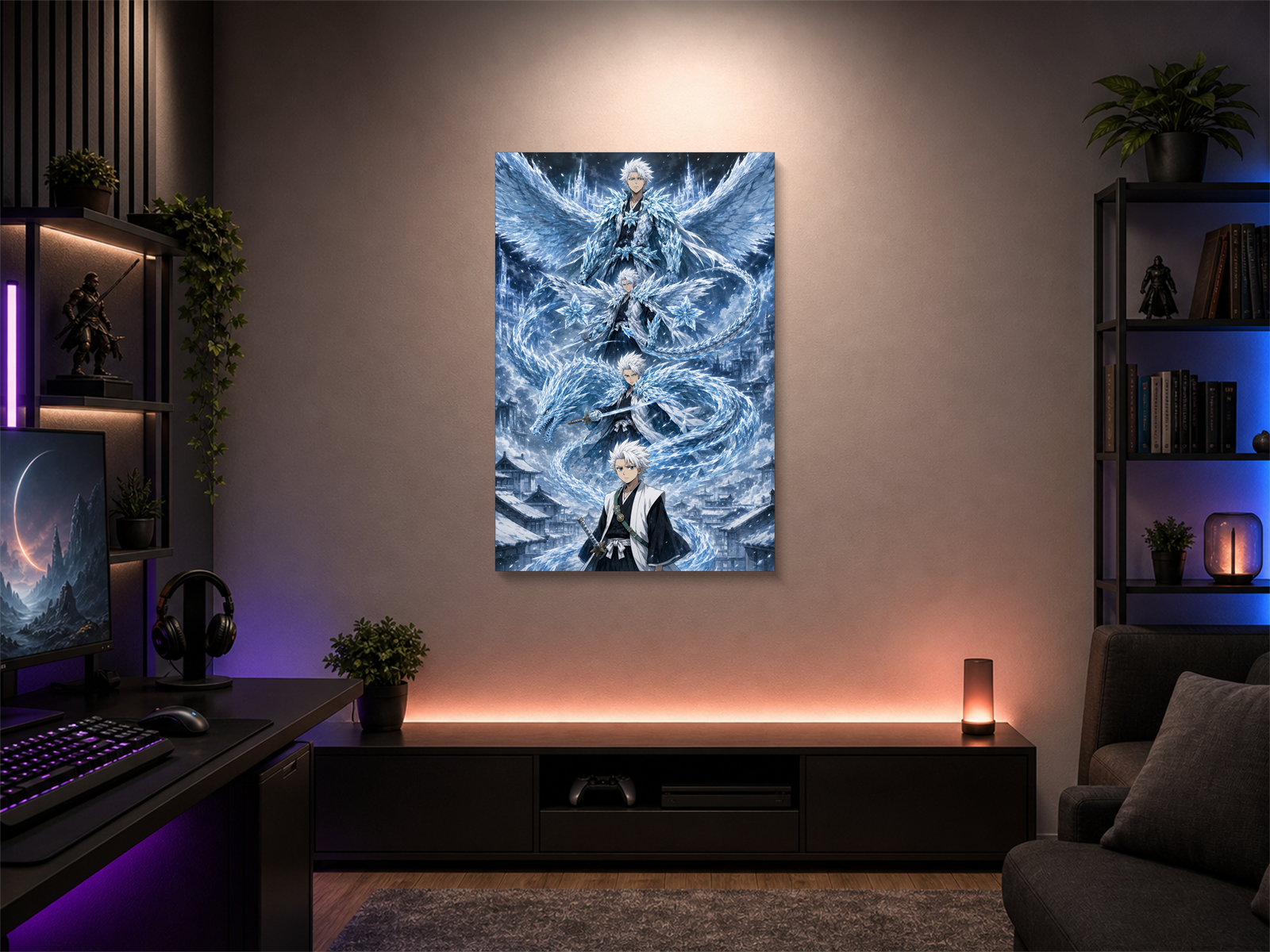 Bleach Evolutions inspired canvas poster 05 room mockup