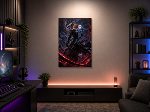 Bleach inspired canvas poster 01 room mockup