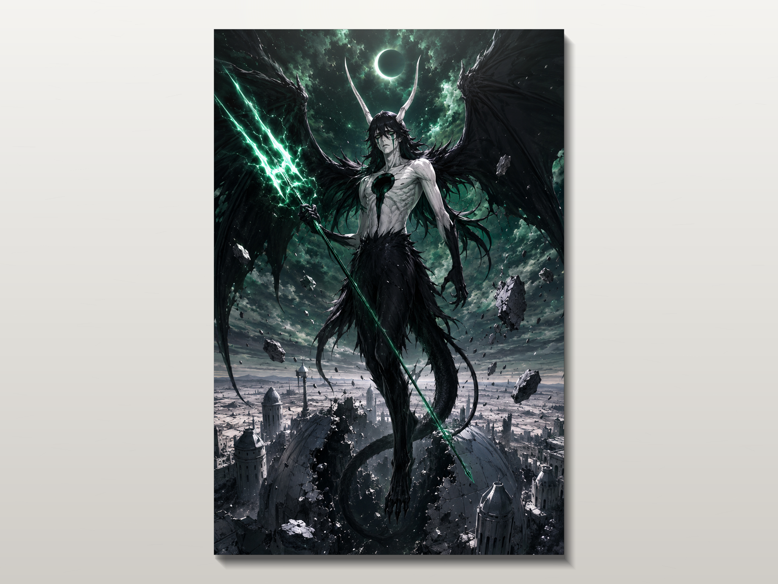 Bleach inspired canvas poster 02 close wall preview