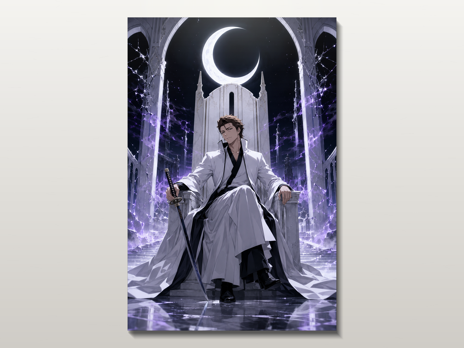 Bleach inspired canvas poster 03 close wall preview