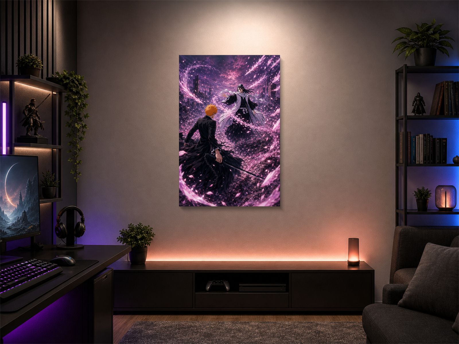 Bleach inspired canvas poster 05 room mockup