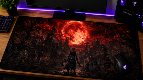 Bloodborne Inspired XXL Gaming Mouse Pad 01 Non-LED