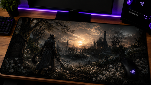 Bloodborne Inspired XXL Gaming Mouse Pad 05 Non-LED