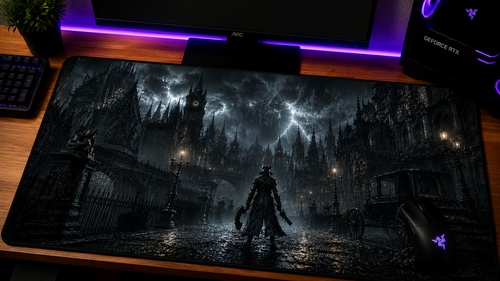 Bloodborne Inspired XXL Gaming Mouse Pad 07 Non-LED