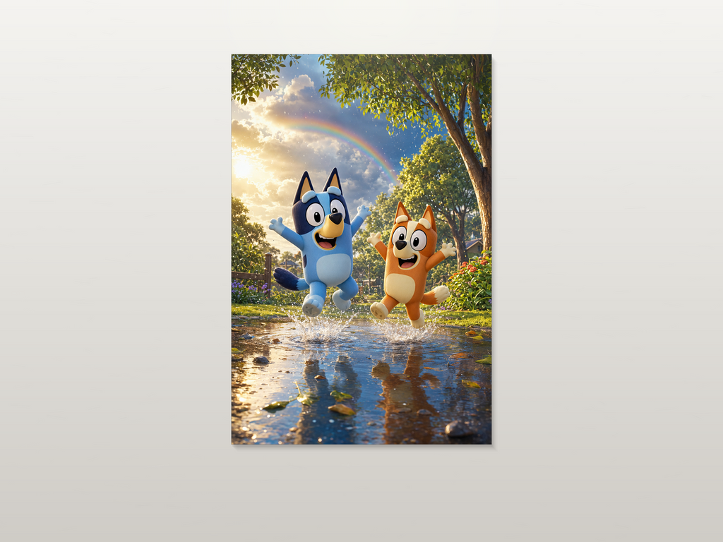 Bluey inspired canvas poster artwork 02