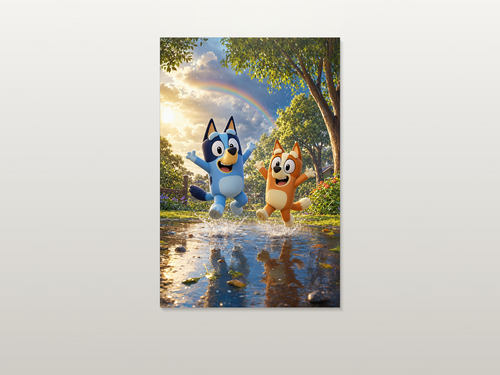 Bluey inspired canvas poster artwork 02