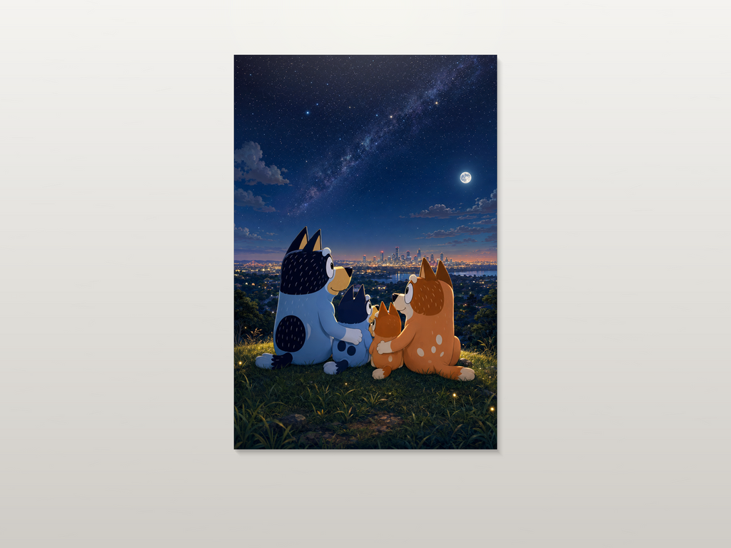 Bluey inspired canvas poster artwork 04