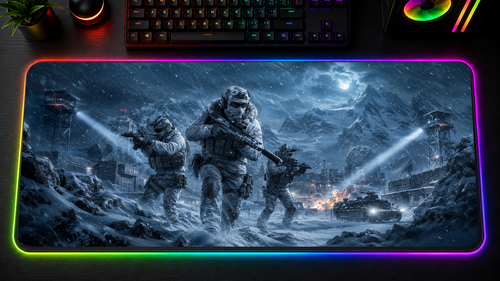 Call of Duty inspired XXL gaming mouse pad 02 LED RGB version, 3 mm thick