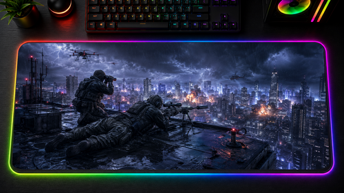 Call of Duty inspired XXL gaming mouse pad 07 LED RGB version, 3 mm thick