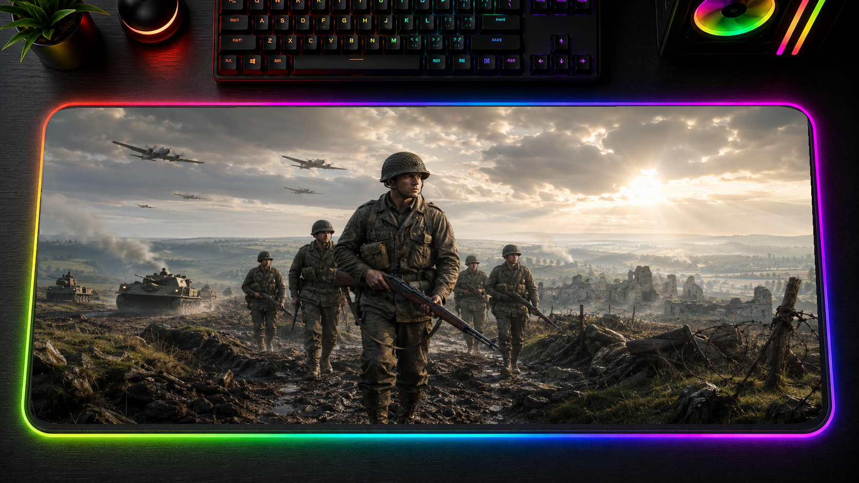 Call of Duty inspired XXL gaming mouse pad 08 LED RGB version, 3 mm thick