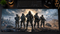 Call of Duty inspired XXL gaming mouse pad 10 Non-LED version, 3 mm thick