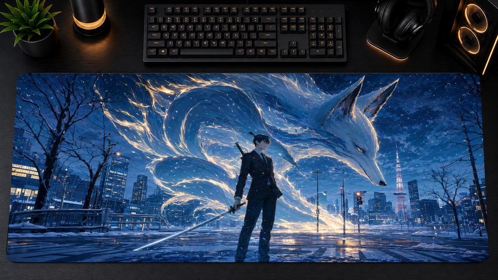 Chainsaw Man inspired XXL gaming mouse pad 02 Non-LED version, 3 mm thick