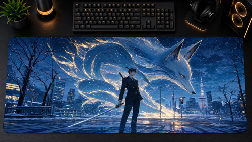 Chainsaw Man inspired XXL gaming mouse pad 02 Non-LED version, 3 mm thick