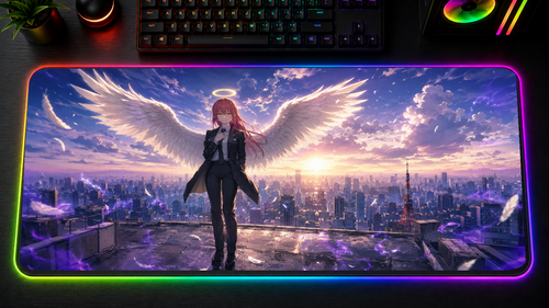 Chainsaw Man inspired XXL gaming mouse pad 03 LED version, 3 mm thick