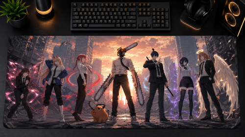 Chainsaw Man inspired XXL gaming mouse pad 04 Non-LED version, 3 mm thick