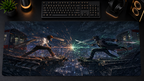 Chainsaw Man inspired XXL gaming mouse pad 05 Non-LED version, 3 mm thick